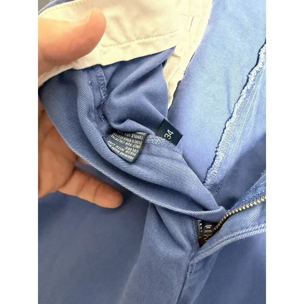 Polo Ralph Lauren Prospect Shorts Men’s 34 Blue Cotton Flat Front Chino Nice!!